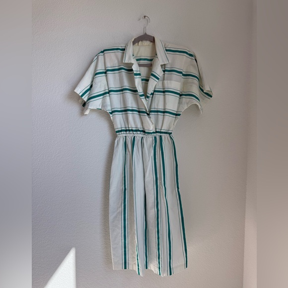 no brand Dresses & Skirts - Vintage Midi Dress with Tie Front and Dolman Sleeves